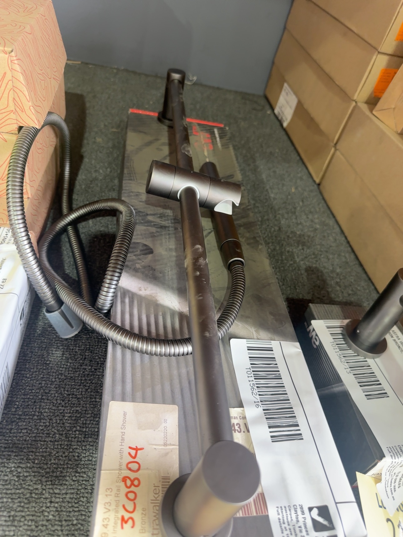 ASTRA WALKER INTEGRATED RAIL SHOWER WITH HAND SHOWER, IRON BRONZE WITH 12 MONTH WARRANTY A69.43.V3.13 RRP$1324 ASTRA WALKER INTEGRATED RAIL SHOWER WITH HAND SHOWER, IRON BRONZE WITH 12 MONTH WARRANTY A69.43.V3.13 RRP$1324