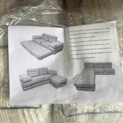 NEW AGURA MODULAR SEATING, 10 PIECE MODLAR GREY & WHITE RRP$1499 NEW AGURA MODULAR SEATING, 10 PIECE MODLAR GREY & WHITE RRP$1499