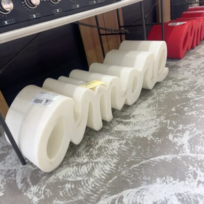 EX EVENT HIRE - AMORE LIGHT UP SIGN - WHITE- SOLD AS IS EX EVENT HIRE - AMORE LIGHT UP SIGN - WHITE- SOLD AS IS