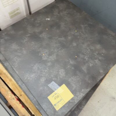 EX EVENT STAGING - CONCRETE GREY PATTEREND TABLE TOP ONLY, SOLD AS IS EX EVENT STAGING - CONCRETE GREY PATTEREND TABLE TOP ONLY, SOLD AS IS