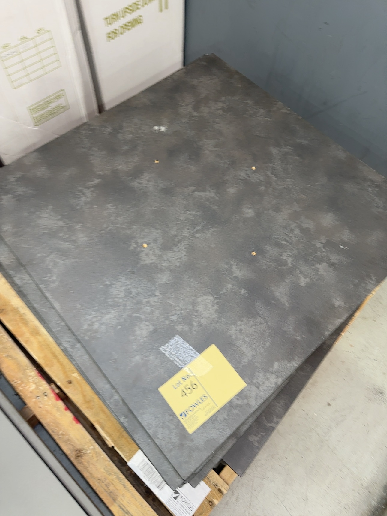 EX EVENT STAGING - CONCRETE GREY PATTEREND TABLE TOP ONLY, SOLD AS IS EX EVENT STAGING - CONCRETE GREY PATTEREND TABLE TOP ONLY, SOLD AS IS