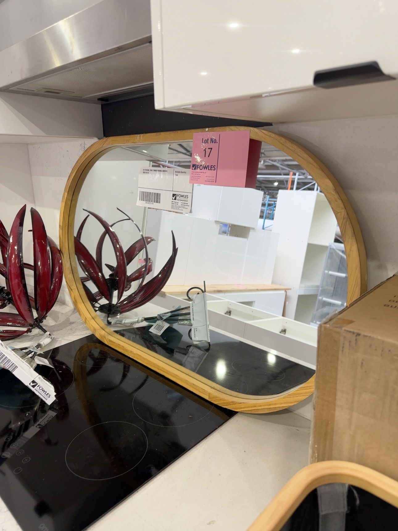 EX STAGING, OVAL TIMBER FRAMED MIRROR, SOLD AS IS EX STAGING, OVAL TIMBER FRAMED MIRROR, SOLD AS IS