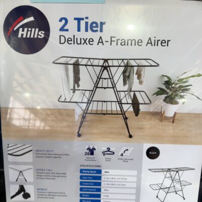 NEW HILLS DELUXE 2 TIER CLOTHES AIRER, BLACK 80154195