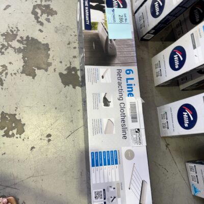 NEW HILLS 6 LINE RETRACTING CLOTHESLINE, DUNE, 101058