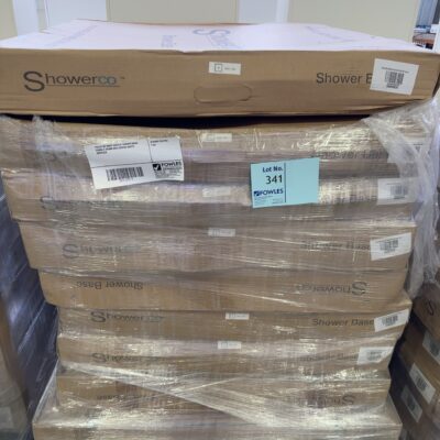 PALLET OF WHITE ACRYLIC SHOWER BASES 900MM X 900MM WITH CENTRE WASTE, ABS9X9CN