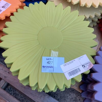 EX EVENT HIRE - ACRYLIC FLOWER TABLE TOP ONLY - GREEN,  SOLD AS IS