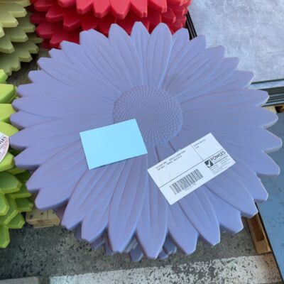 EX EVENT HIRE - ACRYLIC FLOWER TABLE TOP ONLY - PURPLE,  SOLD AS IS