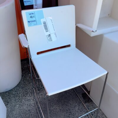 EX EVENT HIRE - WHITE BAR STOOL, SOLD AS IS