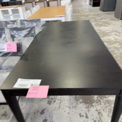 EX DISPLAY KENNEDY BLACK OAK VENEER EXTENDABLE DINING TABLE, 1600MM TO 2050MM, *SCRATCH ON TOP OF TABLE* SOLD AS IS EX DISPLAY KENNEDY BLACK OAK VENEER EXTENDABLE DINING TABLE, 1600MM TO 2050MM, *SCRATCH ON TOP OF TABLE* SOLD AS IS