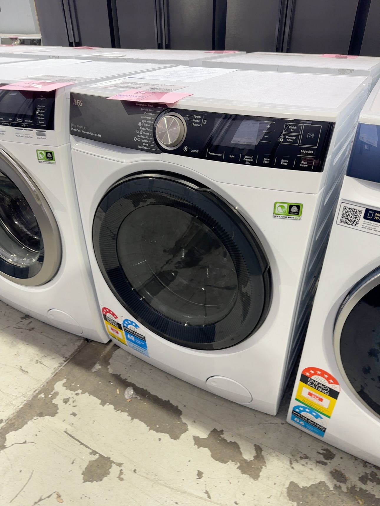 AEG LF8584M8O 8KG 8000 SERIES FRONT LOAD WASHING MACHINE, UNIVERSALDOSE SYSTEM, 12 WASH PROGRAMS, STEAM REFRESH, PROSTEAM, 5 STAR ENERGY, 4.5 STAR WATER, WOOL CERTIFIED, 12 MONTH WARRANTY AEG LF8584M8O 8KG 8000 SERIES FRONT LOAD WASHING MACHINE, UNIVERSALDOSE SYSTEM, 12 WASH PROGRAMS, STEAM REFRESH, PROSTEAM, 5 STAR ENERGY, 4.5 STAR WATER, WOOL CERTIFIED, 12 MONTH WARRANTY