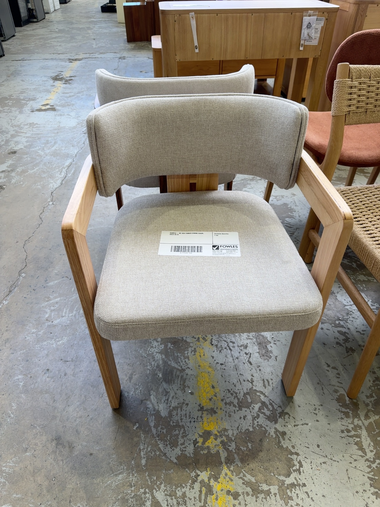 SAMPLE - NZ ASH TIMBER DINING CHAIR, SOLD AS IS SAMPLE - NZ ASH TIMBER DINING CHAIR, SOLD AS IS