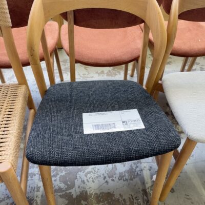 SAMPLE - TEMPO NATURAL OAK DINING CHAIR, FABRIC SEAT SOLD AS IS
