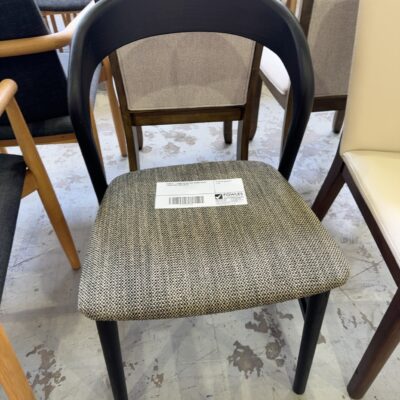 SAMPLE - TEMPO BLACK OAK DINING CHAIR, FABRIC SEAT SOLD AS IS SAMPLE - TEMPO BLACK OAK DINING CHAIR, FABRIC SEAT SOLD AS IS
