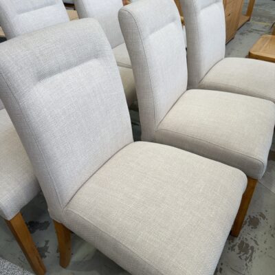 EX DISPLAY TAHOE DINING CHAIR, CHAMPAGNE FABRIC, SOLD AS IS RRP$299 EACH EX DISPLAY TAHOE DINING CHAIR, CHAMPAGNE FABRIC, SOLD AS IS RRP$299 EACH