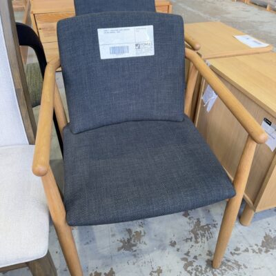 SAMPLE - ASTON DINING CHAIR, AMERICAN OAK AND CHARCOAL FABRIC SAMPLE - ASTON DINING CHAIR, AMERICAN OAK AND CHARCOAL FABRIC