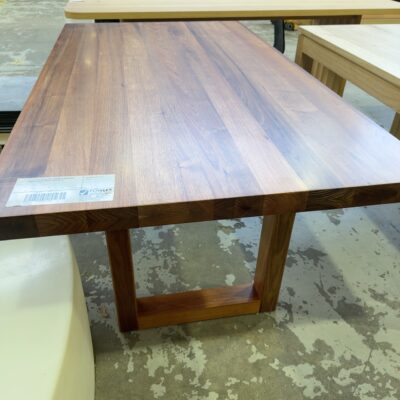 EX DISPLAY HAMILTON 1800MM BLACKWOOD TIMBER DINING TABLE, SOLD AS IS