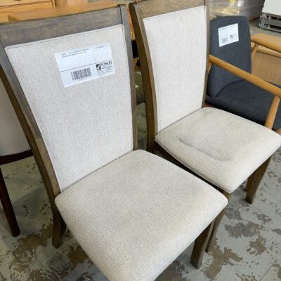 SAMPLE - DAKOTA DINING CHAIR, FABRIC OTE GARDEN, DARK SMOKE STAIN, SOLD AS IS SAMPLE - DAKOTA DINING CHAIR, FABRIC OTE GARDEN, DARK SMOKE STAIN, SOLD AS IS