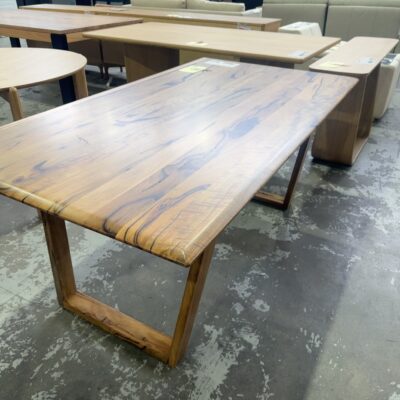 EX DISPLAY JINDALEE 1800MM MARRI TIMBER DINING TABLE, SOLD AS IS