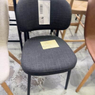 SAMPLE - FOWLER DARK GREY SAMPLE CHAIR, SOLD AS IS