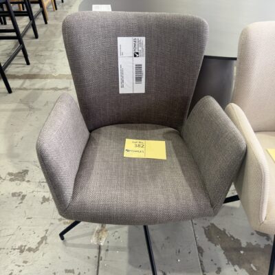 NEW LAURA LIGHT GREY/BROWN FABRIC SWIVEL DINING CHAIR, SOLD AS IS NEW LAURA LIGHT GREY/BROWN FABRIC SWIVEL DINING CHAIR, SOLD AS IS