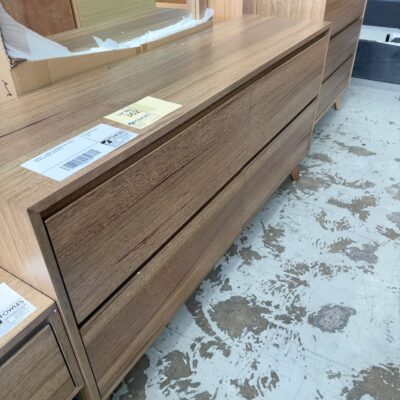 SAMPLE - VOGUE TASMANIAN OAK, SMOKE STAIN, DRESSER, SOLD AS IS