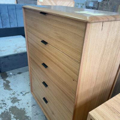 SAMPLE - VOGUE TASMANIAN OAK, NATURAL, TALLBOY, SOLD AS IS SAMPLE - VOGUE TASMANIAN OAK, NATURAL, TALLBOY, SOLD AS IS