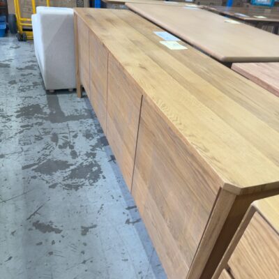 EX DISPLAY AKSEL AMERICAN OAK 2200MM BUFFET, SOLD AS IS