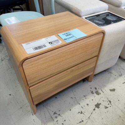 EX DISPLAY LENA MESSMATE BEDSIDE TABLE, SOLD AS IS