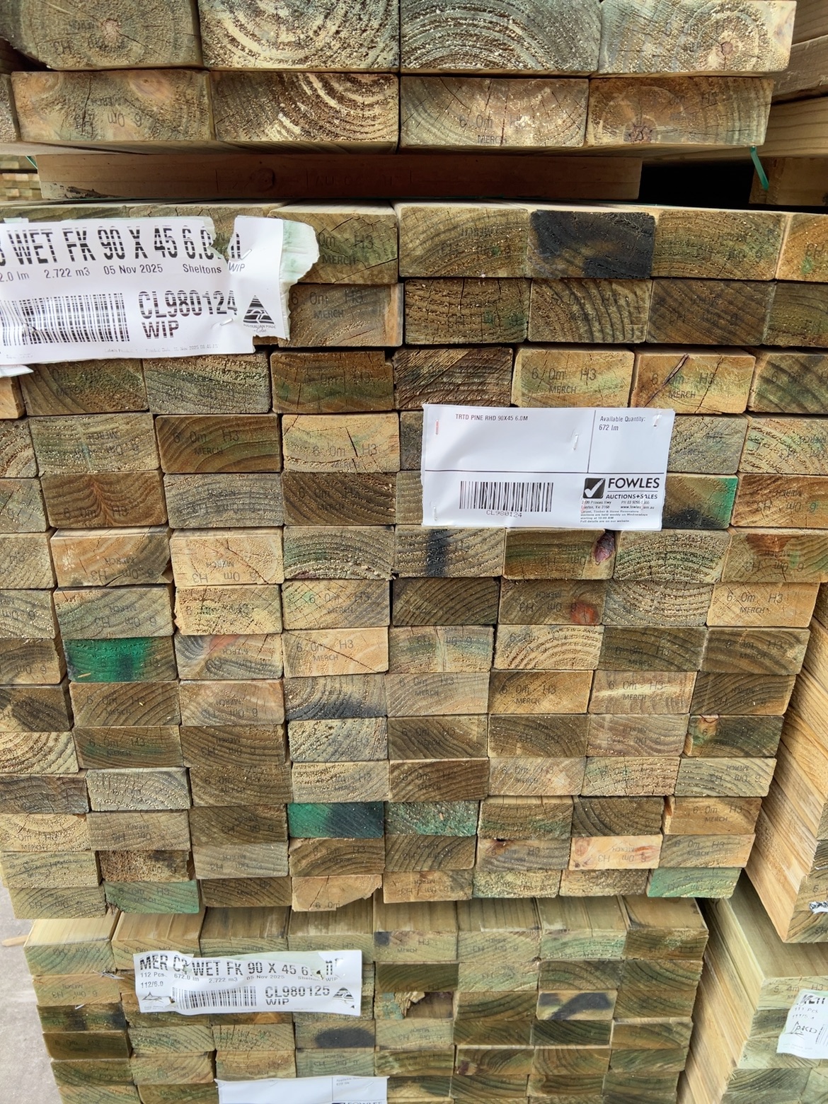 TRTD PINE RHD 90X45 6.0M TRTD PINE RHD 90X45 6.0M