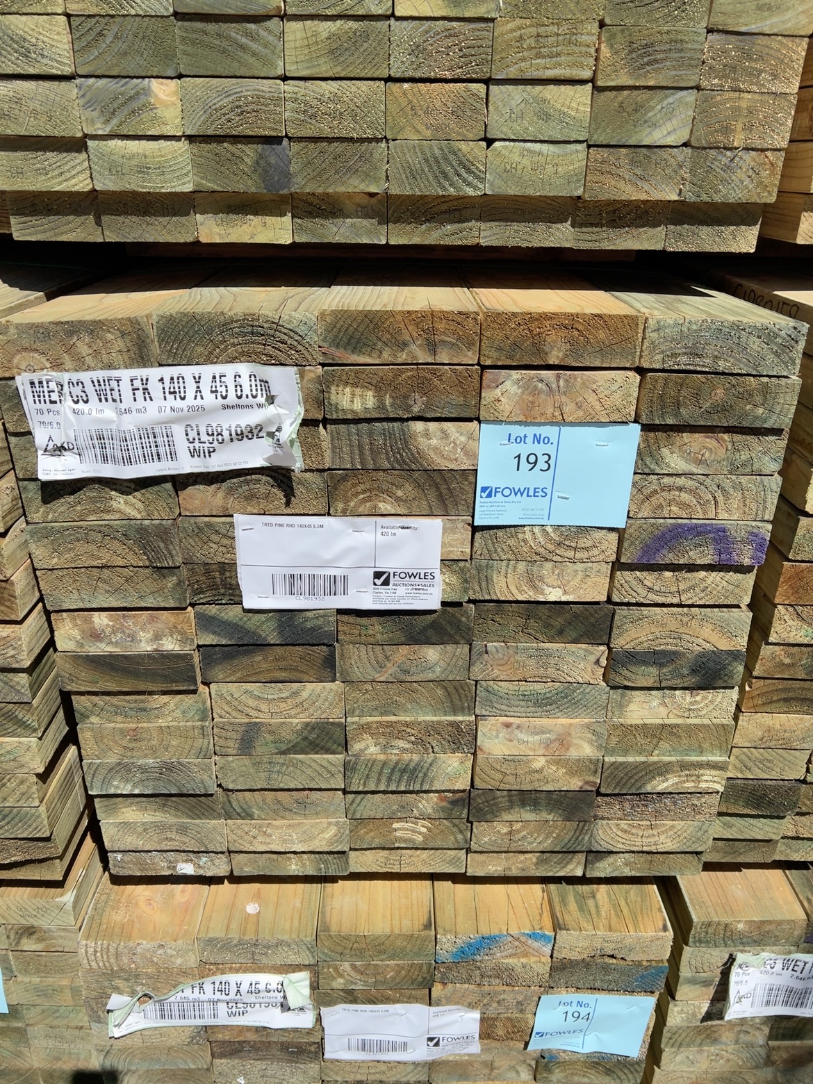 TRTD PINE RHD 140X45 6.0M TRTD PINE RHD 140X45 6.0M