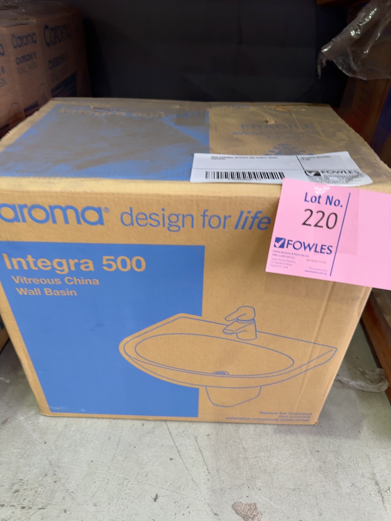 NEW CAROMA INTEGRA 500 VANITY BOWL 648230W NEW CAROMA INTEGRA 500 VANITY BOWL 648230W