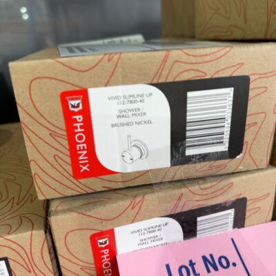 NEW PHOENIX VIVID SLIMLINE UP BATH/ SHOWER MIXER BRUSHED NIKEL, 112-7800-40