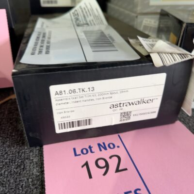 NEW ASTRA WALKER IASSEMBLE WALL SET, TRIM KIT ONLY, NO BODY, 200MM SPOUT, IRON BRONZE, INDENT HANDLE A81.06.TK.13 NEW ASTRA WALKER IASSEMBLE WALL SET, TRIM KIT ONLY, NO BODY, 200MM SPOUT, IRON BRONZE, INDENT HANDLE A81.06.TK.13