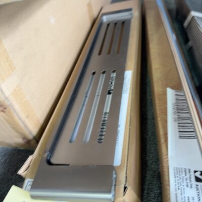 SHELF WITH DRAIN SLOT, 544MM BRUSHED GUNMETAL AX93555.GM