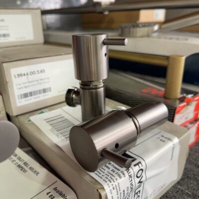 BRODWARE CITY STIK WASHING MACHINE TAPS, AGED IRON PVD, RRP$675, 1.944.00.3.65, 12 MONTH WARRANTY BRODWARE CITY STIK WASHING MACHINE TAPS, AGED IRON PVD, RRP$675, 1.944.00.3.65, 12 MONTH WARRANTY