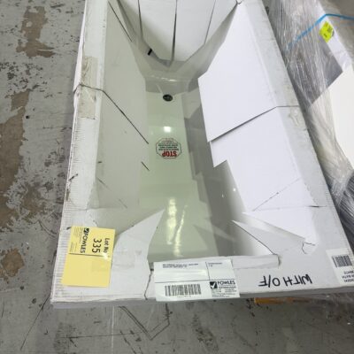 NEW SHENSEKI 1395MM BATH, WHITE WITH OVERFLOW, SHEN1400W-OF