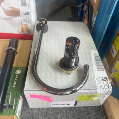 STEAM POLISHED IRON 2 HOLE BASIN MIXER, ST14043, 12 MONTH WARRANTY