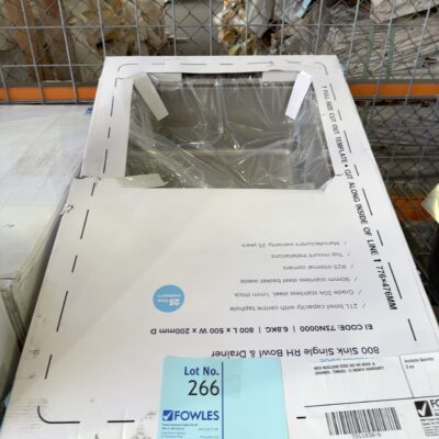 NEW NUGLEAM EDGE 800 RH BOWL & DRAINER, 73N0000, 12 MONTH WARRANTY