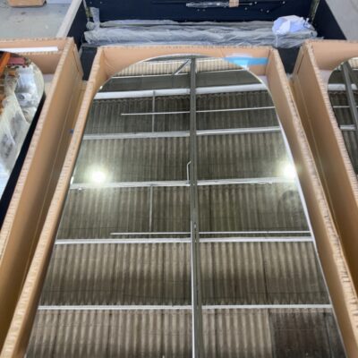 NEW ARCH WHITE 500MM WIDE MIRROR SHAVING CABINET, 500MM WIDE X 900MM HIGH, WITH 2 ADJUSTABLE SHELVES, ARCH5090 RRP$449 NEW ARCH WHITE 500MM WIDE MIRROR SHAVING CABINET, 500MM WIDE X 900MM HIGH, WITH 2 ADJUSTABLE SHELVES, ARCH5090 RRP$449