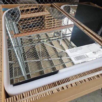 NEW ARCH BLACK 500MM WIDE MIRROR SHAVING CABINET, 500MM WIDE X 900MM HIGH, WITH 2 ADJUSTABLE SHELVES, ARCH5090B RRP$449 NEW ARCH BLACK 500MM WIDE MIRROR SHAVING CABINET, 500MM WIDE X 900MM HIGH, WITH 2 ADJUSTABLE SHELVES, ARCH5090B RRP$449