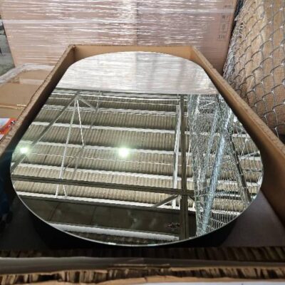 NEW OBLONG BLACK 450MM WIDE MIRROR SHAVING CABINET, 450MM WIDE X 900MM HIGH, WITH 2 ADJUSTABLE SHELVES, OBLONG4590B RRP$449