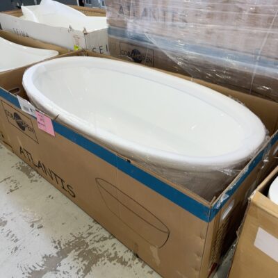 NEW ATLANTIS 1700MM FREESTANDING BATH, SUPER THIN EDGE, HIGH GLOSS WHITE, STEEL FRAME & ADJUSTABLE FEET, CENTRE WASTE NEW ATLANTIS 1700MM FREESTANDING BATH, SUPER THIN EDGE, HIGH GLOSS WHITE, STEEL FRAME & ADJUSTABLE FEET, CENTRE WASTE