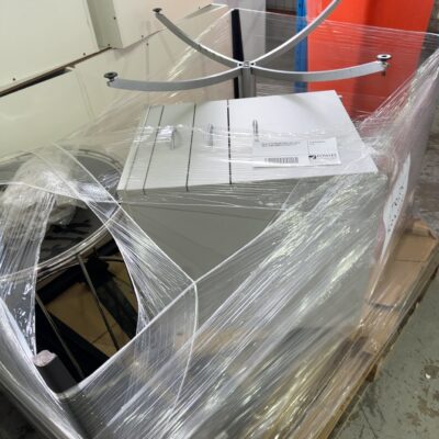 PALLET OF SECONHAND DESKS, SIDE TABLES, SMALL FILING CABINETS ETC SOLD AS IS PALLET OF SECONHAND DESKS, SIDE TABLES, SMALL FILING CABINETS ETC SOLD AS IS