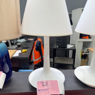 EX STAGING - WHITE LAMP, SOLD AS IS