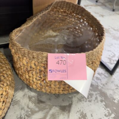 EX STAGING - WOVEN STORAGE BASKET, SOLD AS IS