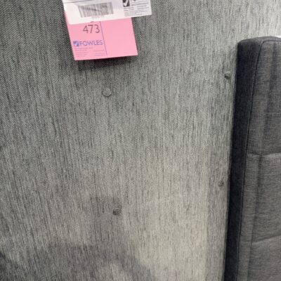 EX STAGING - DARK GREY QUEEN BEDHEAD, SOLD AS IS