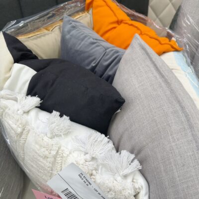 EX STAGING - LOT OF ASSORTED CUSHIONS, SOLD AS IS