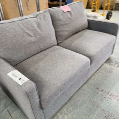 EX STAGING - GREY 2 SEATER COUCH, SOLD AS IS EX STAGING - GREY 2 SEATER COUCH, SOLD AS IS