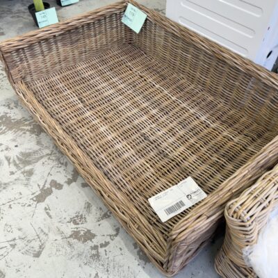 FURNITURE RETAILER CLOSURE - LARGE CANE DOG BED, SOLD AS IS FURNITURE RETAILER CLOSURE - LARGE CANE DOG BED, SOLD AS IS