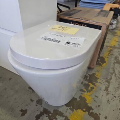 EX DISPLAY NOVA WALL FACED BOX RIM TOILET PAN, BASE ONLY, SOLD AS IS EX DISPLAY NOVA WALL FACED BOX RIM TOILET PAN, BASE ONLY, SOLD AS IS